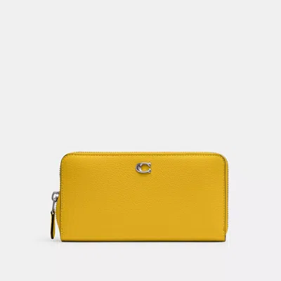 Coach Essential Accordion Zip Wallet In Yellow