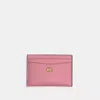 Coach Essential Card Case In Brass/true Pink