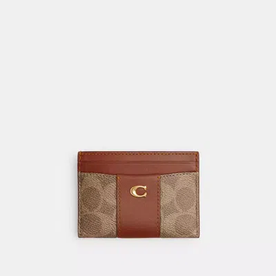 Coach Essential Card Case In Signature Canvas