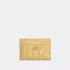 Coach Essential Card Case With Pillow Quilting In Gold