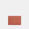 Coach Essential Card Case With Pillow Quilting In Pink