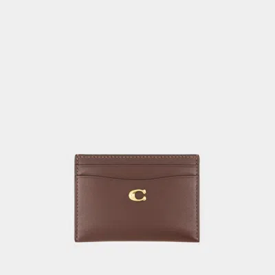 Coach Essential Card Holder In Brown