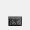 Coach Card Case With Pillow Quilting In Pewter/black