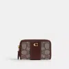 Coach Essential Kleines Kartenetui Mit Rundumreissverschluss Aus Signature Jacquard