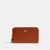 Coach Essential Medium Zip Around Wallet In Brass/burnished Amber