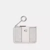 Coach Essential Mini Id Card Case In Signature Canvas In Silver/white Chalk