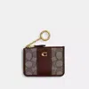 Coach Essential Mini Id Card Case In Signature Jacquard