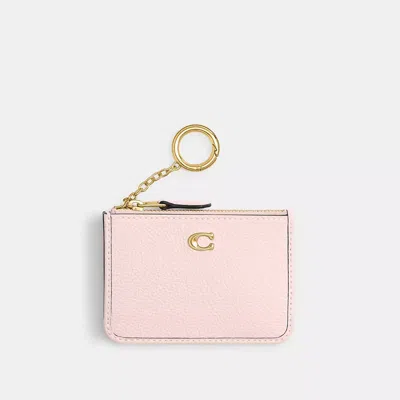 Coach Essential Mini Skinny Id Case In Brass/blush