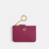 Coach Essential Mini Skinny Id Case In Brass/pink