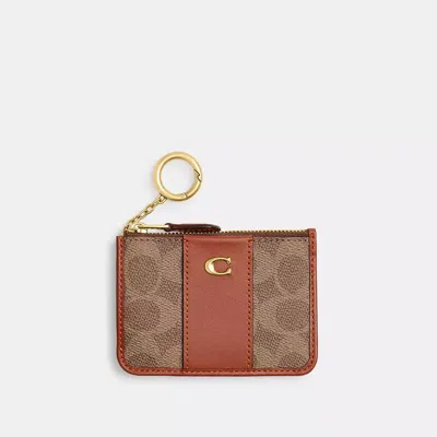 Coach Essential Mini Skinny Id Case In Signature Canvas In Multi