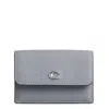 Coach Essential Mini Trifold Wallet In Grey In Grey