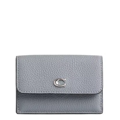 Coach Essential Mini Trifold Wallet In Grey