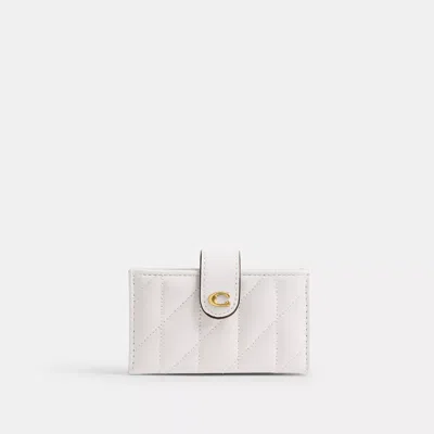 Coach Essential Multi Card Holder With Pillow Quilting In White
