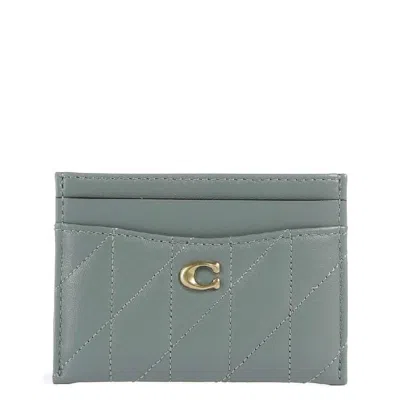Coach Essential Pillow Quilt Card Case In Gray
