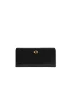 Coach Logo-plaque Wallet In Black