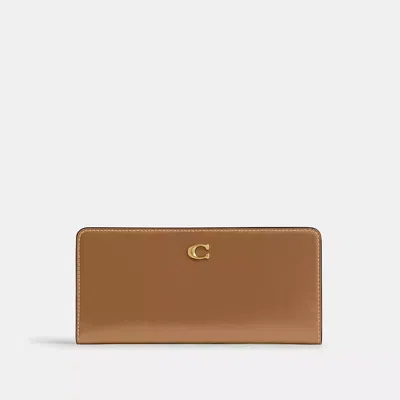 Coach Essential Skinny Wallet In Brass/honey Brown