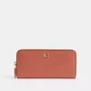 Coach Essential Slim Accordion Zip Wallet In Burgundy