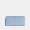 Coach Essential Slim Accordion Zip Wallet In Brass/bluebell