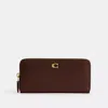 Coach Essential Slim Accordion Zip Wallet In Brass/maple