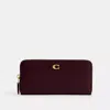 Coach Essential Slim Accordion Zip Wallet In Burgundy