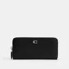 Coach Essential Slim Accordion Zip Wallet In Silver/black