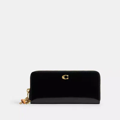 Coach Essential Slim Accordion Zip Wallet With Charms In Multi