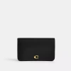 Coach Essential Slim Card Case In Brass/black