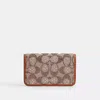 Coach Essential Slim Card Case In Crystal Signature Jacquard