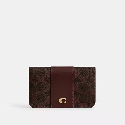 Coach Essential Slim Card Case In Signature Canvas In Multi