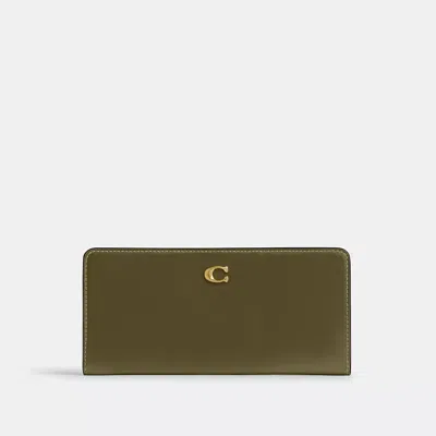 Coach Essential Slim Wallet In Green