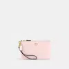 Coach Essential Small Wristlet In Brass/blush