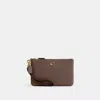 Coach Essential Small Wristlet In Brown