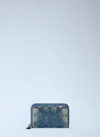 Coach Essential Small Zip Around Card Case In Blue