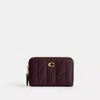 Coach Essential Small Zip Around Card Case With Pillow Quilting