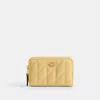 Coach Essential Small Zip Around Card Case With Pillow Quilting