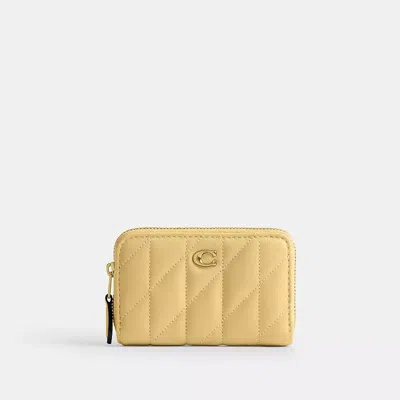 Coach Essential Small Zip Around Card Case With Pillow Quilting