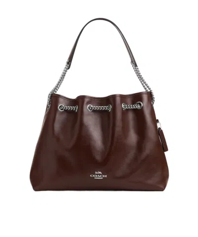 Coach Evelyn Handbag In Red