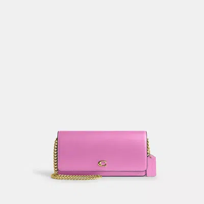 Coach Evie Langes Portemonnaie Mit Kettenriemen In Pink