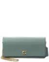 Coach Evie Leather Long Wallet With Chain