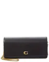 Coach Evie Leather Long Wallet With Chain