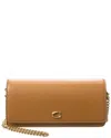 Coach Evie Leather Long Wallet With Chain
