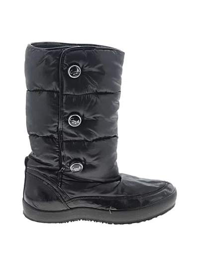 Pre-owned Coach Factory Boots In Black