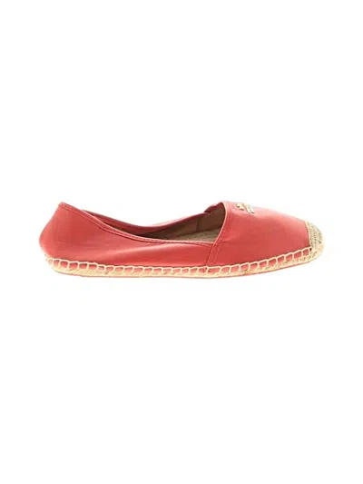 Pre-owned Coach Factory Flats In Red