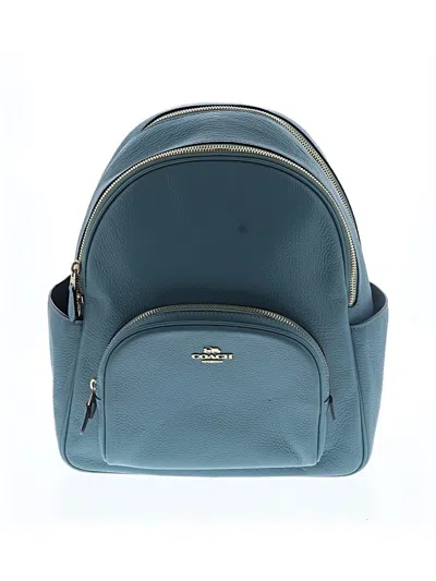 Pre-owned Coach Factory Leather Backpack In Blue