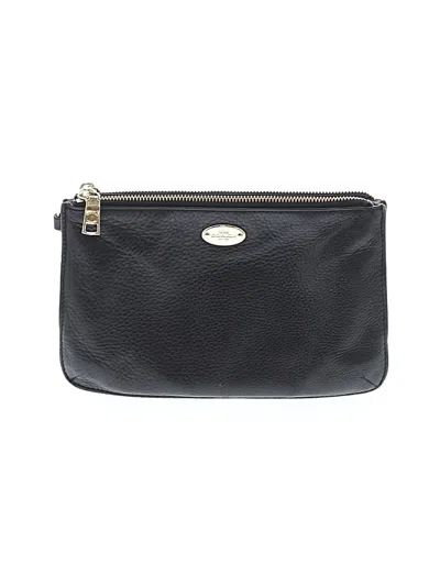 Pre-owned Coach Factory Leather Clutch In Black