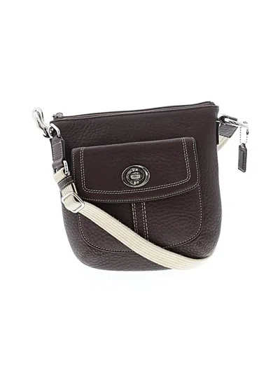 Pre-owned Coach Factory Leather Crossbody Bag In Brown