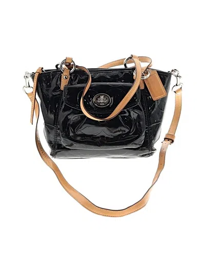 Pre-owned Coach Factory Leather Satchel In Black