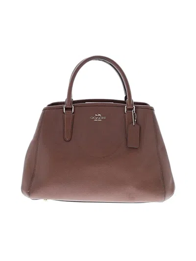 Pre-owned Coach Factory Leather Satchel In Brown