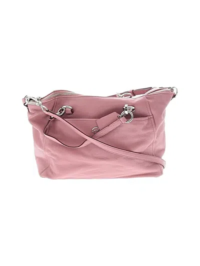 Pre-owned Coach Factory Leather Satchel In Pink