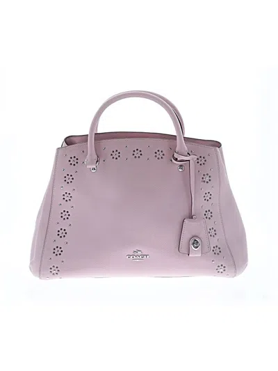 Pre-owned Coach Factory Leather Satchel In Pink